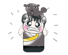 Mr. Tomura and dog. ^_^ sticker #13936735