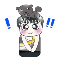 Mr. Tomura and dog. ^_^ sticker #13936736