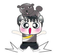 Mr. Tomura and dog. ^_^ sticker #13936739