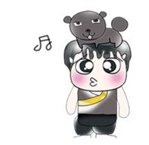 Mr. Tomura and dog. ^_^ sticker #13936741