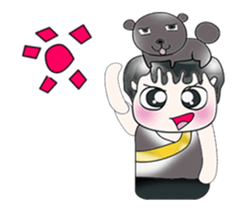 Mr. Tomura and dog. ^_^ sticker #13936742