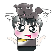 Mr. Tomura and dog. ^_^ sticker #13936743