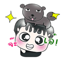 Mr. Tomura and dog. ^_^ sticker #13936744