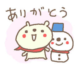 Winter bear and snow man! sticker #13939682