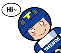 TAEKWON ACTION FIGURE BLUE!! sticker #13942613