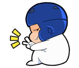 TAEKWON ACTION FIGURE BLUE!! sticker #13942617