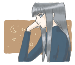 moon girl sticker #13943214