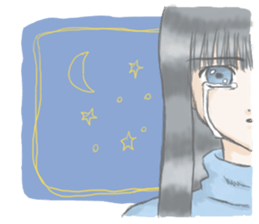 moon girl sticker #13943216