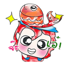 Mr. Senta and fish. ^_^ sticker #13945256