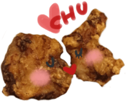 Sticker of a fried chicken sticker #13945354
