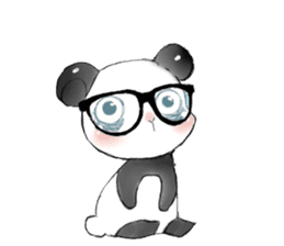 Naughty cute panda sticker #13945792