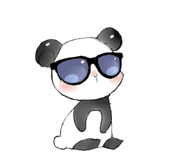 Naughty cute panda sticker #13945793