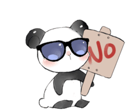 Naughty cute panda sticker #13945794