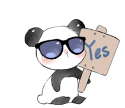Naughty cute panda sticker #13945795