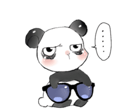 Naughty cute panda sticker #13945798