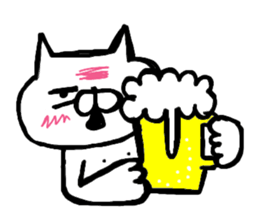 cat Japanese wabi sabi sticker #13945916