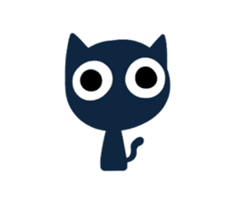 The Dark Blue Cat sticker #13946390