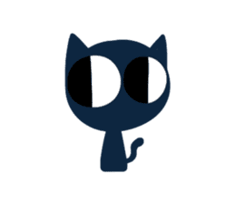 The Dark Blue Cat sticker #13946394
