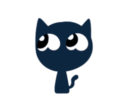 The Dark Blue Cat sticker #13946395