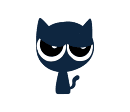 The Dark Blue Cat sticker #13946396