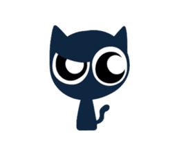 The Dark Blue Cat sticker #13946397
