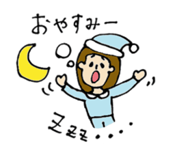 Short girl of bangs 2 sticker #13953367