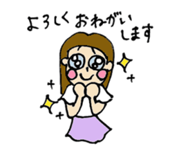 Short girl of bangs 2 sticker #13953369