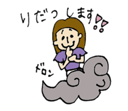 Short girl of bangs 2 sticker #13953392