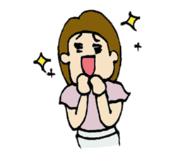 Short girl of bangs 2 sticker #13953399