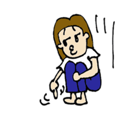 Short girl of bangs 2 sticker #13953403