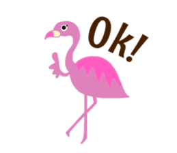 Pink Flamingo Winter version sticker #13953408