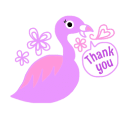 Pink Flamingo Winter version sticker #13953409