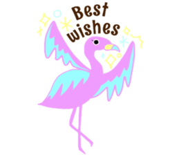 Pink Flamingo Winter version sticker #13953421