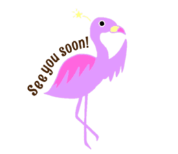 Pink Flamingo Winter version sticker #13953426