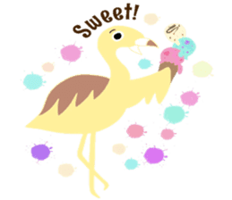 Pink Flamingo Winter version sticker #13953427