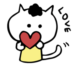 thoughtful cat Japanese sticker #13953870