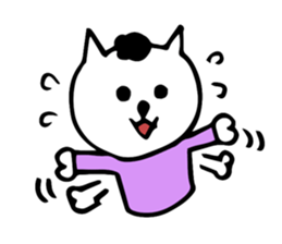 thoughtful cat Japanese sticker #13953885