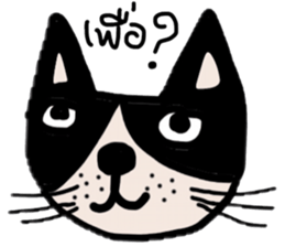 Meawmeaw ; Black cat sticker #13954022