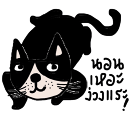 Meawmeaw ; Black cat sticker #13954025