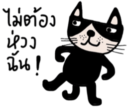 Meawmeaw ; Black cat sticker #13954038