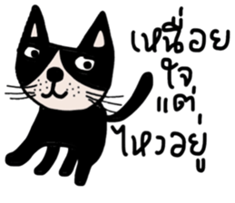 Meawmeaw ; Black cat sticker #13954039