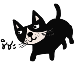 Meawmeaw ; Black cat sticker #13954049