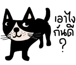 Meawmeaw ; Black cat sticker #13954052