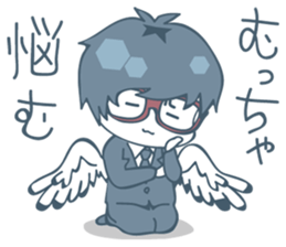 Suit and glasses is the angel 2 sticker #13955733