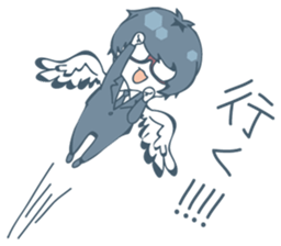 Suit and glasses is the angel 2 sticker #13955738