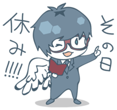 Suit and glasses is the angel 2 sticker #13955739