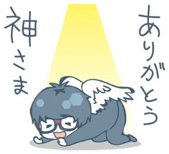 Suit and glasses is the angel 2 sticker #13955742