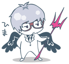 Suit and glasses is the angel 2 sticker #13955746