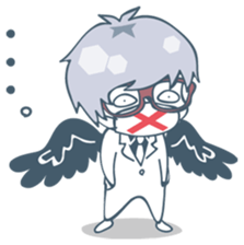 Suit and glasses is the angel 2 sticker #13955747