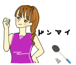 I love badminton sticker #13955934